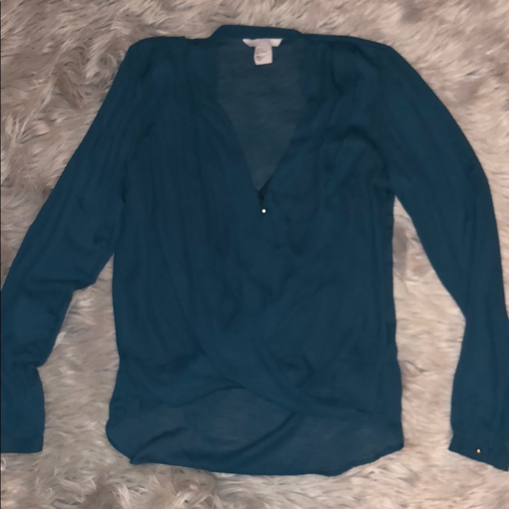 H&M teal blouse